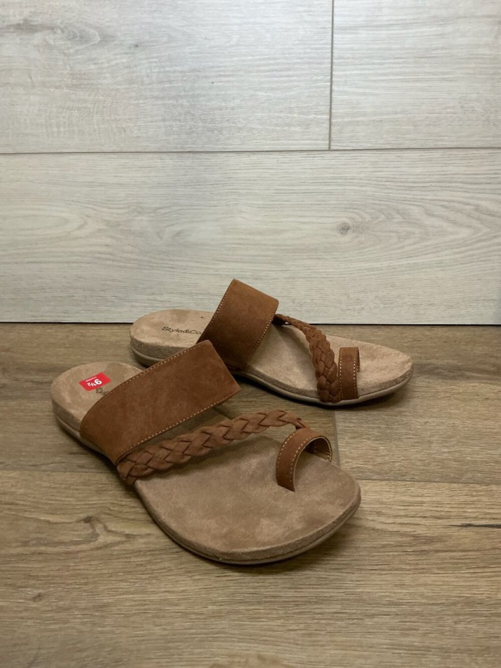 Style & Co Rheaaf Acorn Brown Sandals 9.5 M NWT